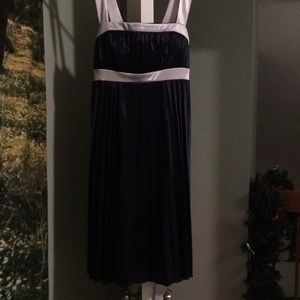 Blue and white Macy's dress city studio medium